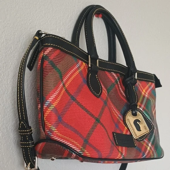 Dooney & Bourke Red and Black Satchel - Picture 3 of 11